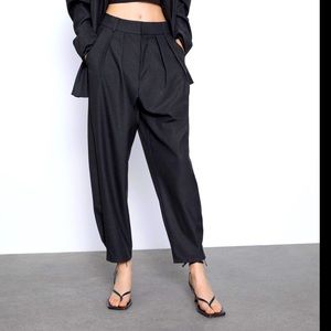 Zara slouchy plaid pants